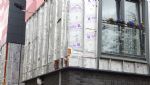 Salford insulation left out in the rain in Pendleton